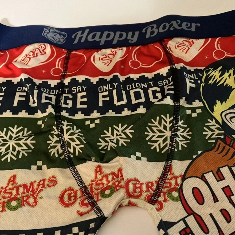 Men’s A Christmas Story x Happy Boxer Ralphie Oh Fudge Briefs Size L Never worn